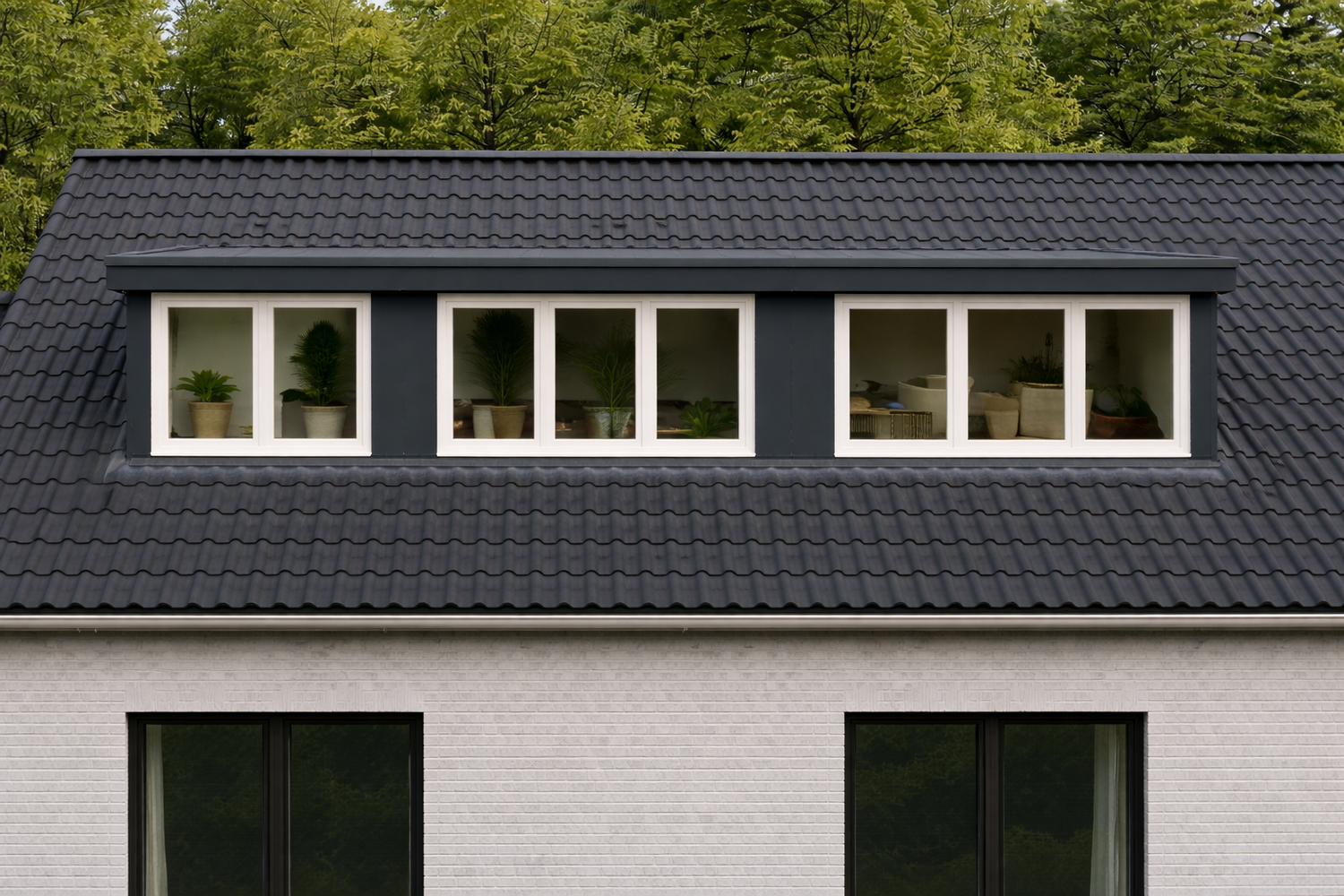 Moderne klassieke dakkapel van 9 meter